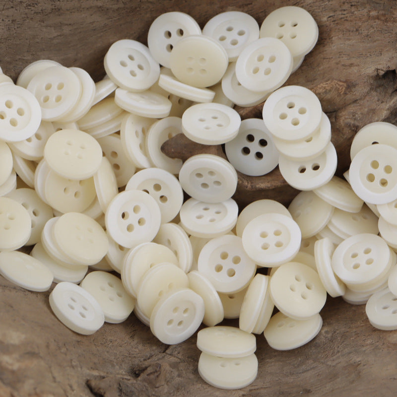 11.5mm Arc Pattern 4 Hole Resin Buttons for DIY Jewelry 90 Pack