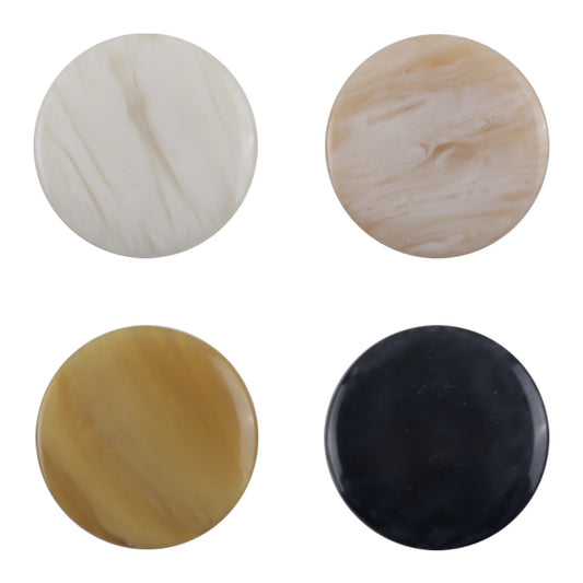 11.5mm Yellow Wood Grain Resin Buttons with Metal Shank 40pcs