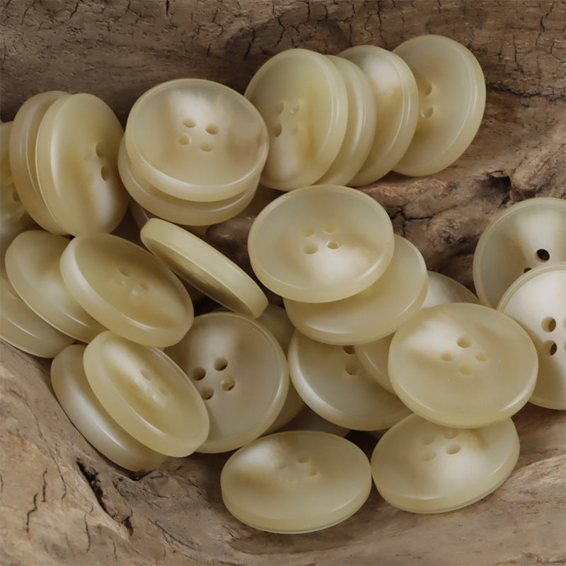 4-Hole Camel Resin Sewing Buttons for Sweaters Cardigans 30pcs Light Khaki