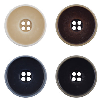 Round 4 Hole Distressed Washed Gradient Resin Buttons,20pcs