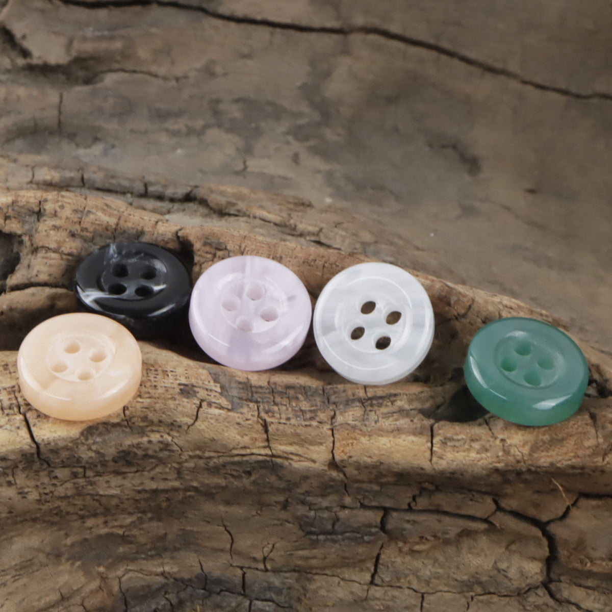 11.5mm 4 Hole Round Resin Buttons for DIY Craft,50pcs