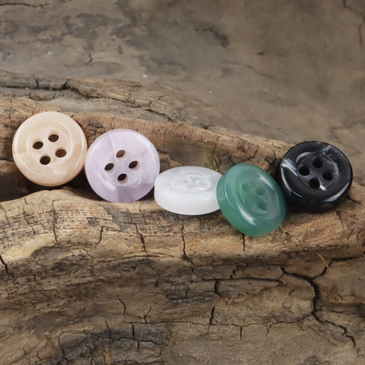11.5mm 4 Hole Round Resin Buttons for DIY Craft,50pcs