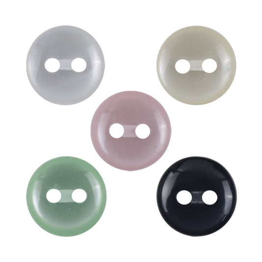 11.5mm Multicolor Resin Buttons for Kids' Fashion Crafts,50pcs