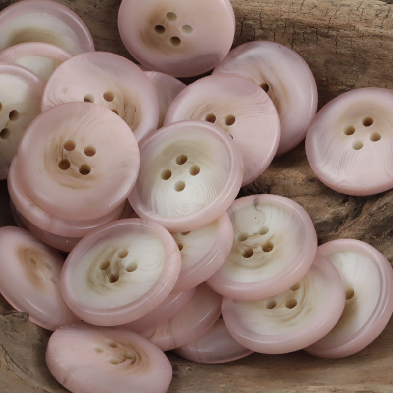 Colorful Cherry Blossom Resin Buttons for Children's Shirts,20pcs Light Pink