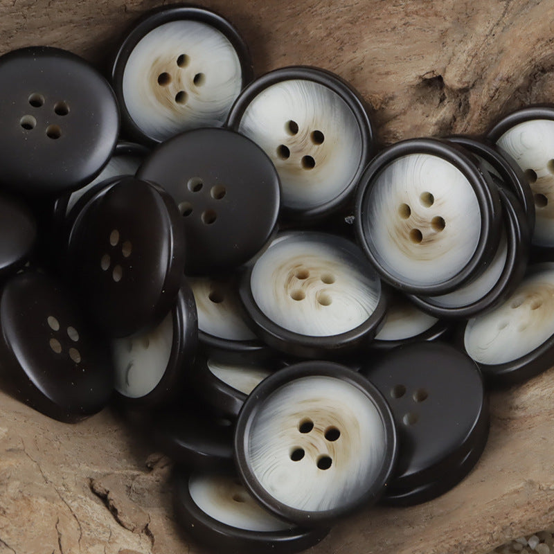 Colorful Cherry Blossom Resin Buttons for Children's Shirts,20pcs Black