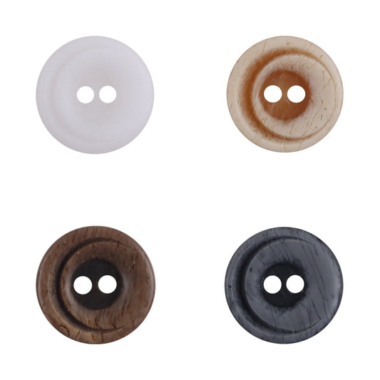 11.5mm Gradient Crescent 2-Hole Resin Buttons 50pcs