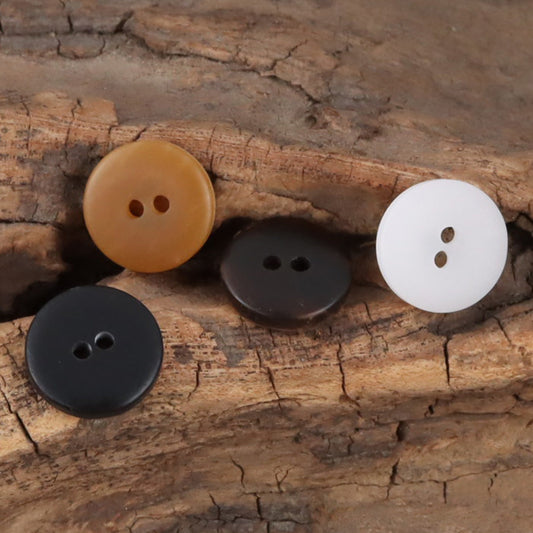 11.5mm Gradient Crescent 2-Hole Resin Buttons 50pcs