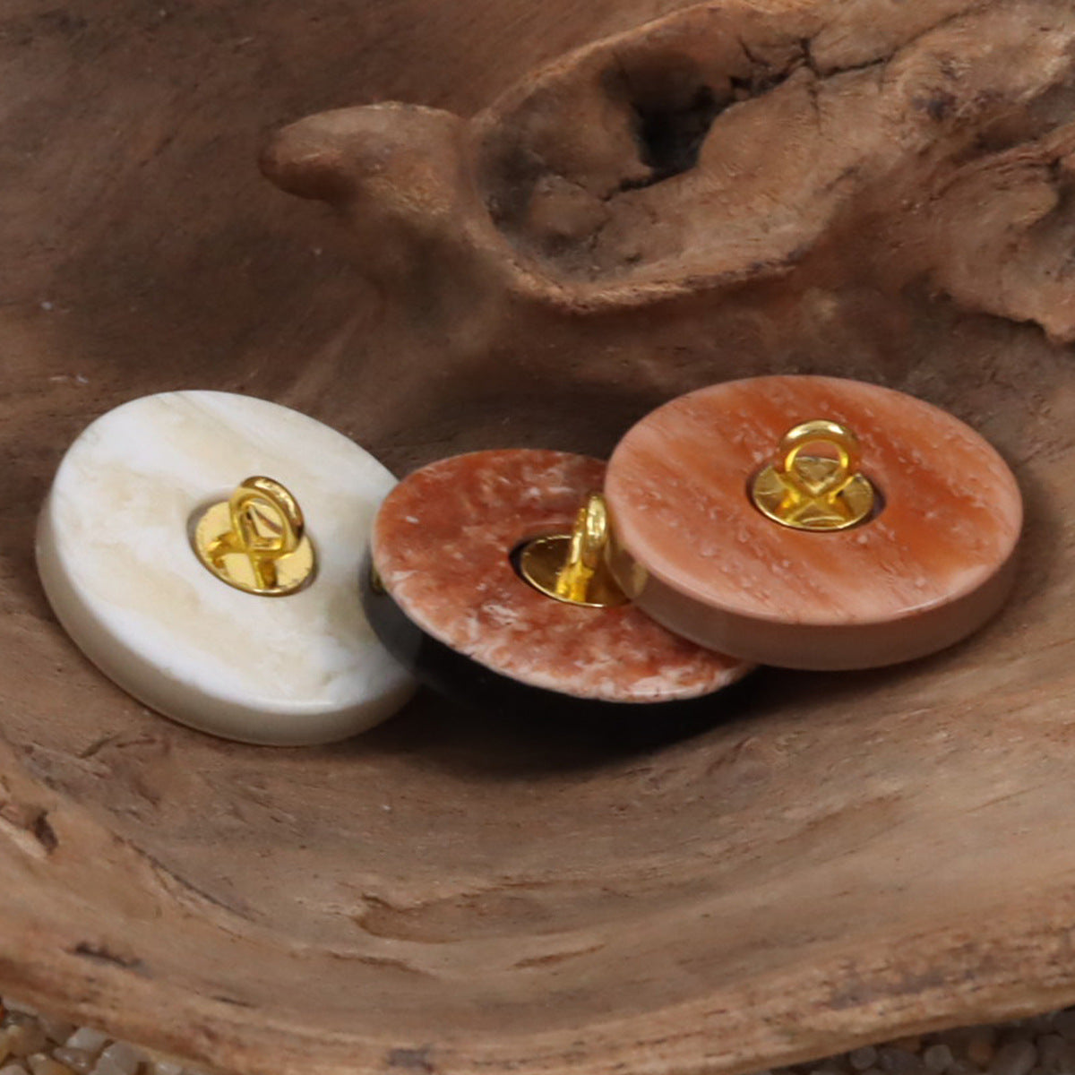 Premium Round Resin Buttons with Metal Shanks for Curtain Making 20pcs