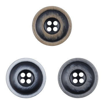 Frosted White Blue Decorative Resin Buttons for DIY Knitted Hats Dolls -20pcs