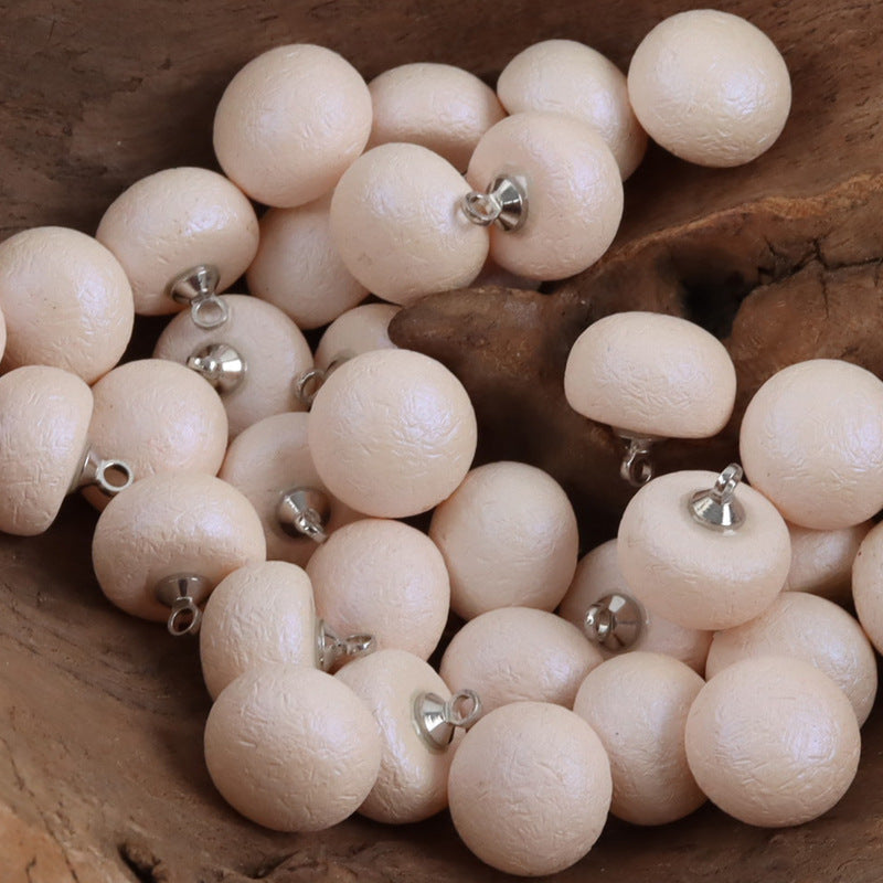12mm Pink Round Resin Buttons for DIY Jewelry Bracelets 10pcs Light Pink