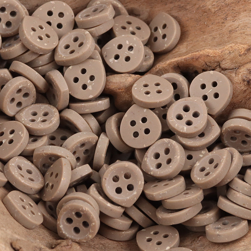 Adorable Light Khaki Kid's Resin Buttons Waterdrop Shape,50pcs