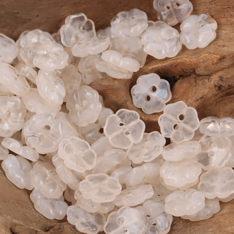11mm Lovely Little Cherry Blossom Resin Buttons for Children 50pcs Light Pink