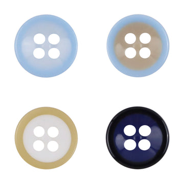 11.5MM Sky Blue Bowl-Shaped Resin Buttons for Work Shirts -50pcs