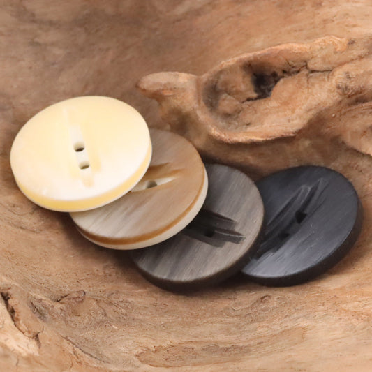 Creative Wood Grain 2-Hole Resin Buttons for Outerwear 20pcs