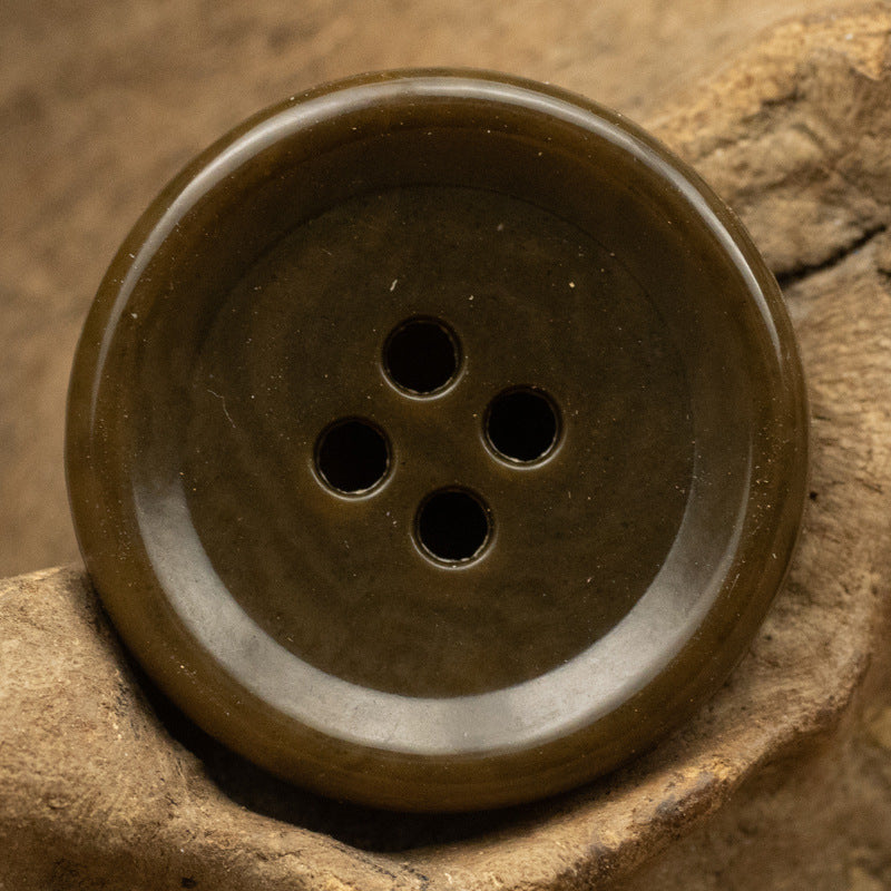 Round Urea Buttons for Winter Brown Cashmere Coat 10pcs Dark Brown