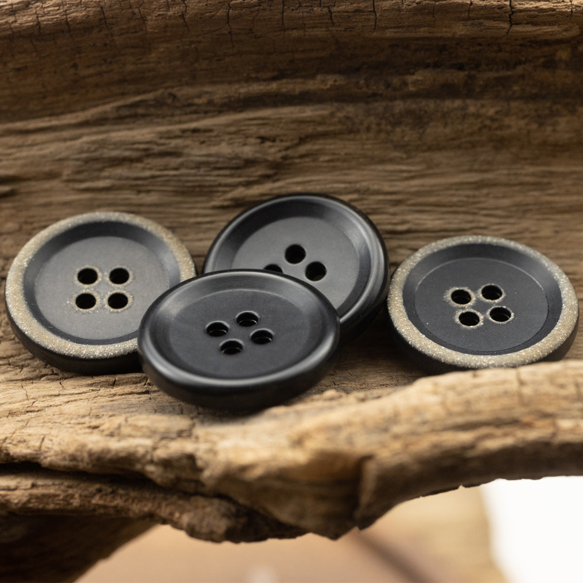 15-20mm Black Vintage Urea Buttons for Jackets and Casual Pants 10pcs