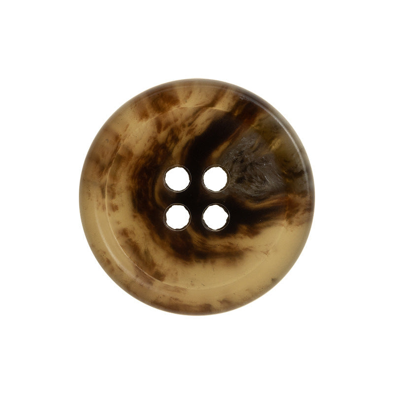 Vintage Coffee Imitation Horn Texture Eco-Friendly Urea Buttons 20pcs