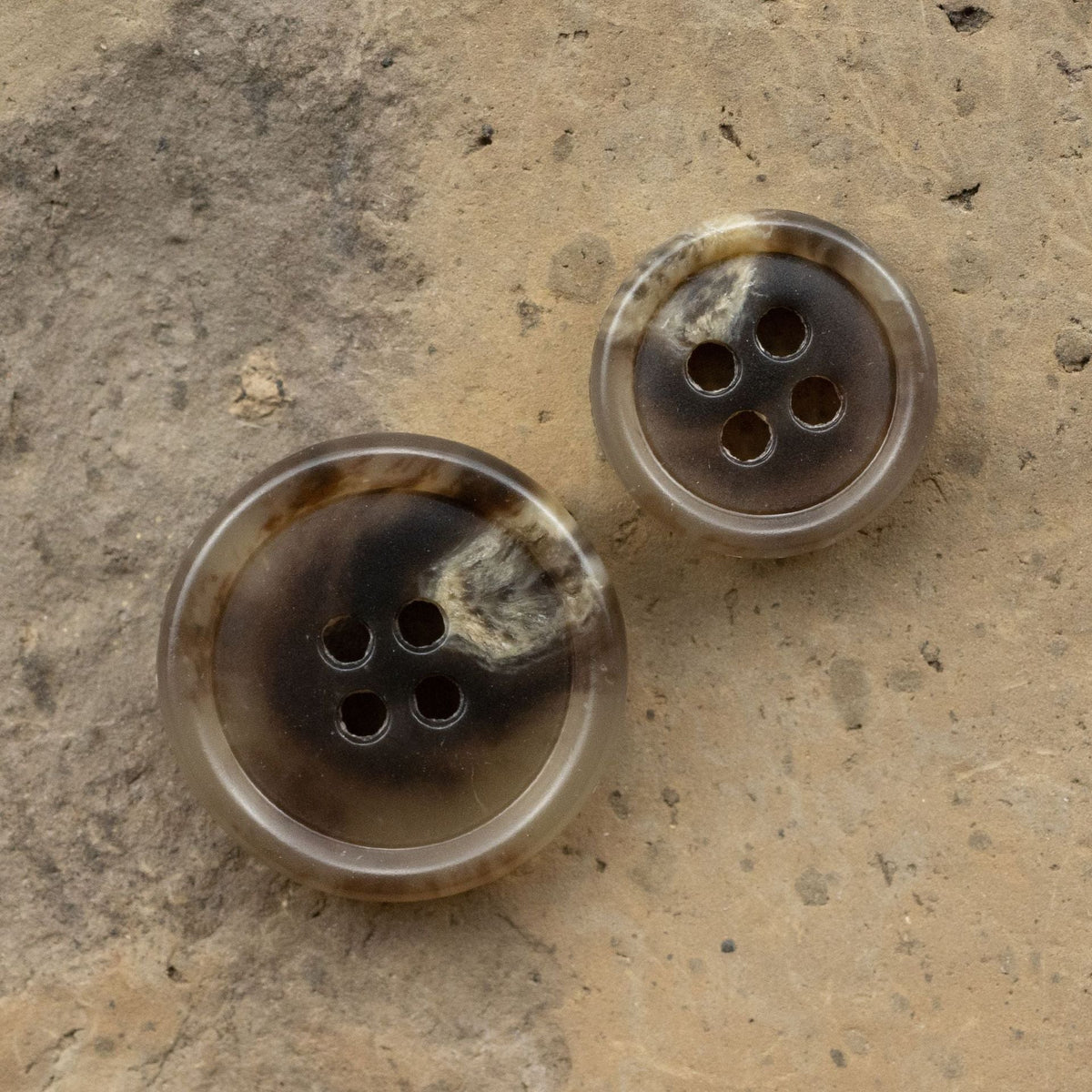 Vintage Coffee Imitation Horn Texture Eco-Friendly Urea Buttons 20pcs