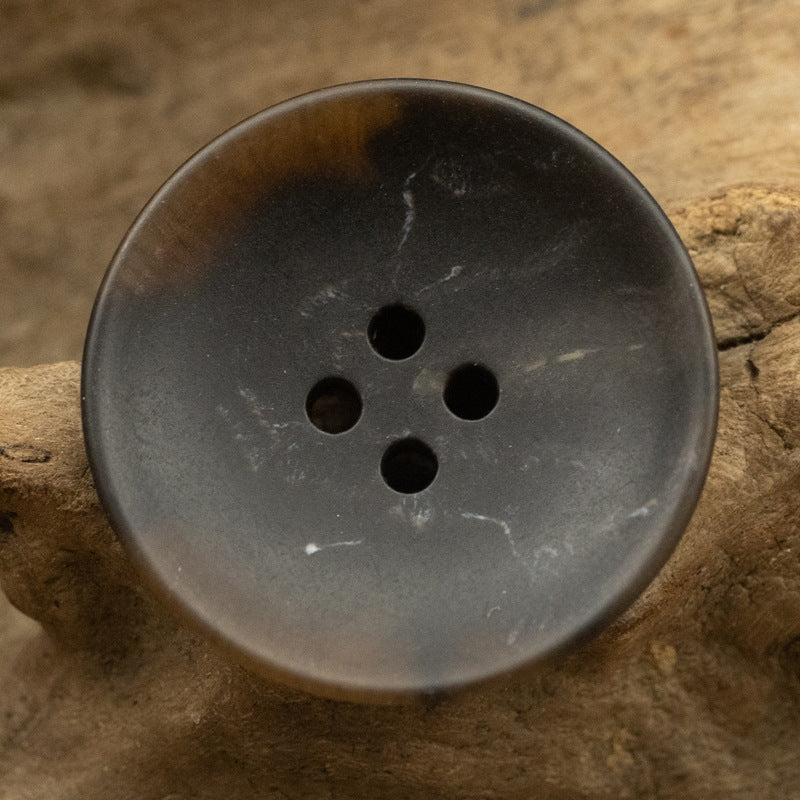 Bowl Shaped 4 Hole Eco-Friendly Urea Buttons,20PCS Deep Brown