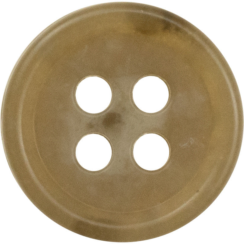 Round Slim-Edged Urea Buttons for Casual Shirts,50pcs Light Brown