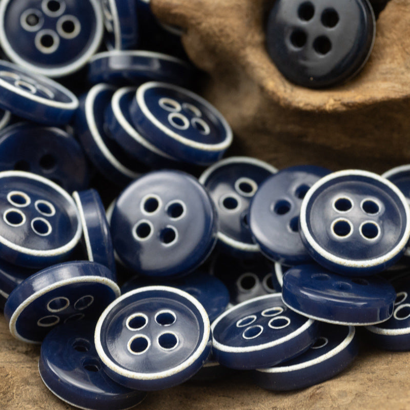 Retro Floral Shirt Urea Resin Buttons 150 Pack