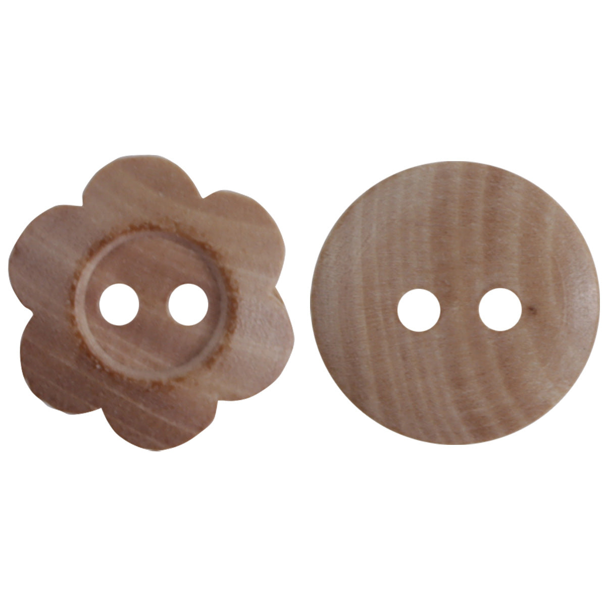 15mm Sunflower Two-Hole Wooden Buttons for Knitted Doll 30pcs