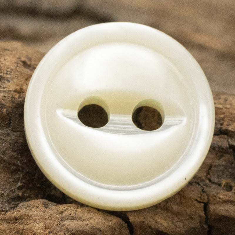 11.5mm Fish-Eye Design Natural Pearl Shell Buttons for Silk Shirts,10PCS Beige
