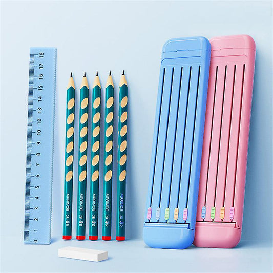 8-delige student plastic pennenbakje schoolbenodigdheden set