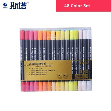 STA 3110 Rotulador de pincel de acuarela de doble punta de 48 colores
