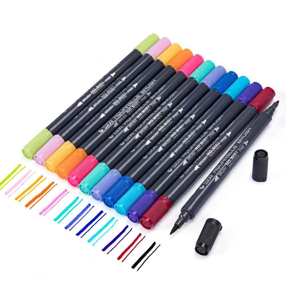 STA 3110 Rotulador de pincel de acuarela de doble punta de 48 colores