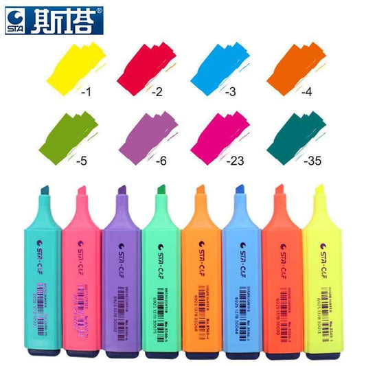 STA 8340 Textmarker, Keilspitze, 1–5 mm Linie, 8 Farben, sortiert