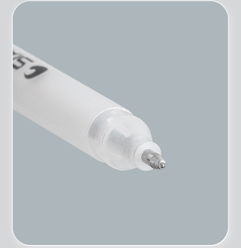 STA Gelly Roll Gel Pen 1mm Bold Tip White Gold Silver Ink 12 Pack
