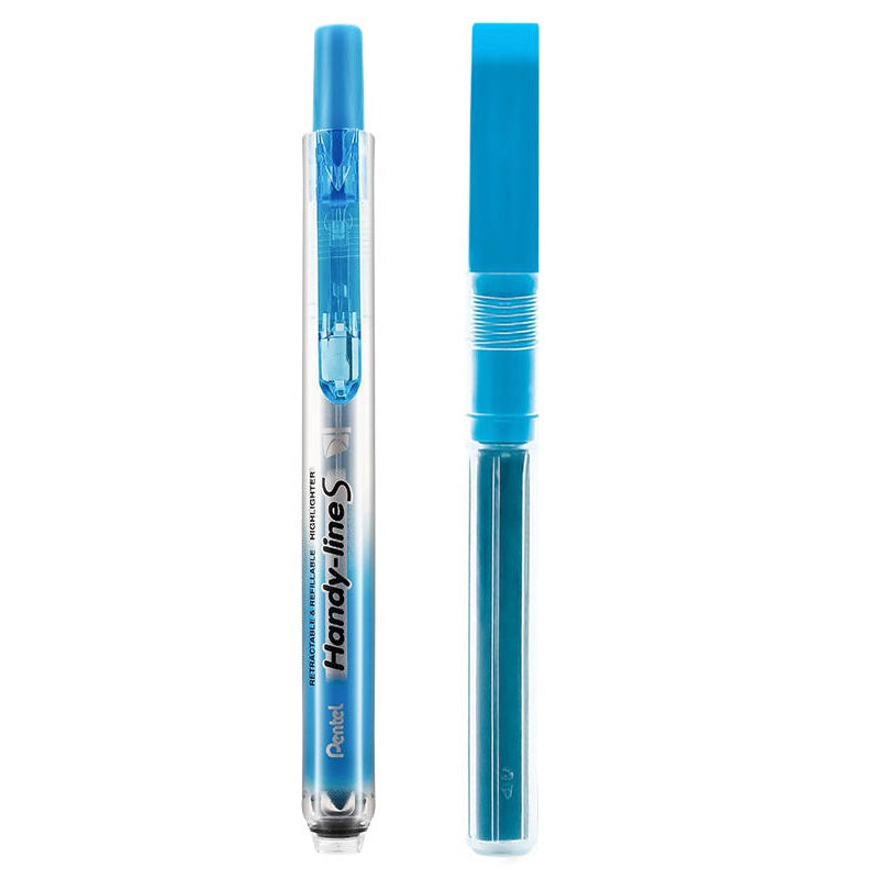 Pentel Handy-line S einziehbarer Textmarker mit Nachfüllung, Keilspitze