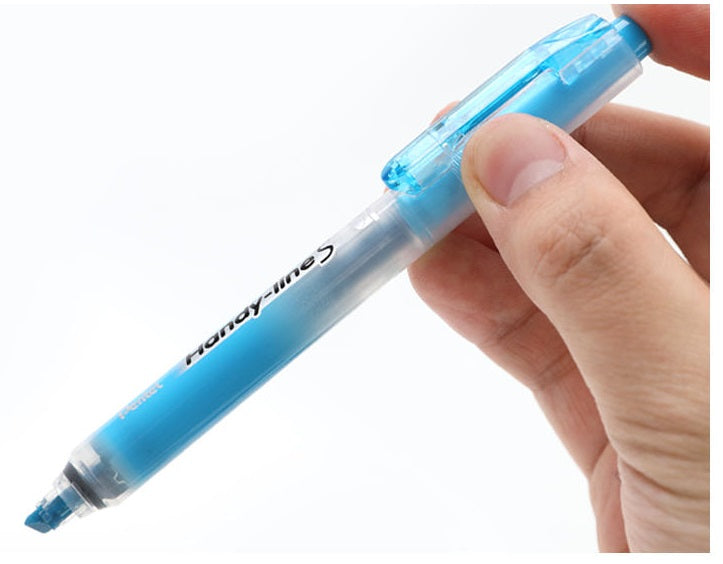 Pentel Handy-line S einziehbarer Textmarker mit Nachfüllung, Keilspitze