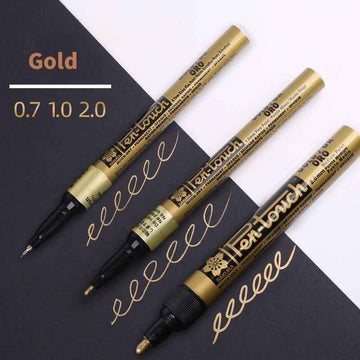 Sakura Pen-Touch Paint Marker Gold 0.7mm/1.0mm/2.0mm 3 Pack