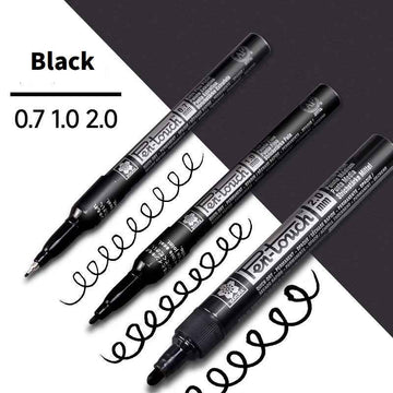 Sakura Pen-Touch Paint Marker Black 0.7mm/1.0mm/2.0mm 3 Pack