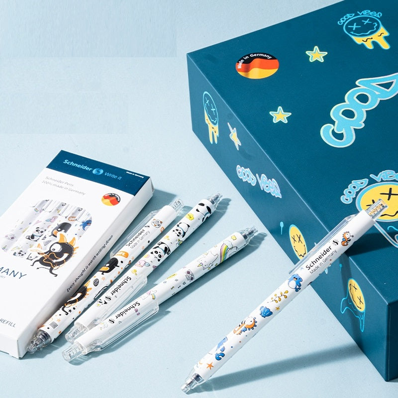 German Schneider Happy Writing Set – Pen, Pencil, Highlighter Bundle
