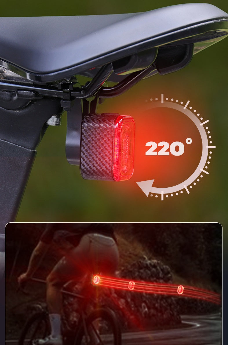 Smart Brake Sensing Bicycle Tail Light | 52 Lumens 220° Wide Angle Rechargeable IP66