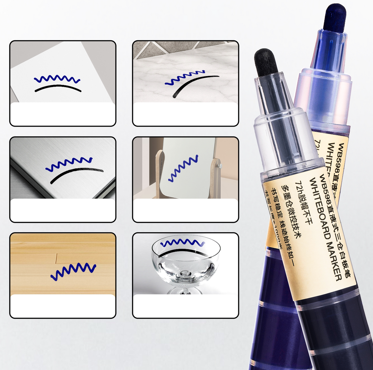 Snowhite Liquid Whiteboard Marker 1.8mm Set of 8