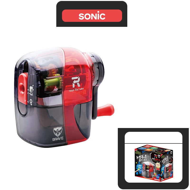 Sonic Togari Turn Pencil Sharpener Clear Red