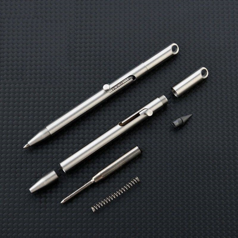 2-in-1 Outdoor Stainless Steel Ballpoint Pen & Eternal Pencil