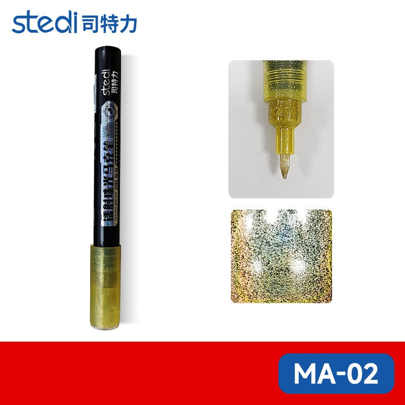Stedi Holographic Pearlescent Model Markers, Water-Based, 2-Pack Gold