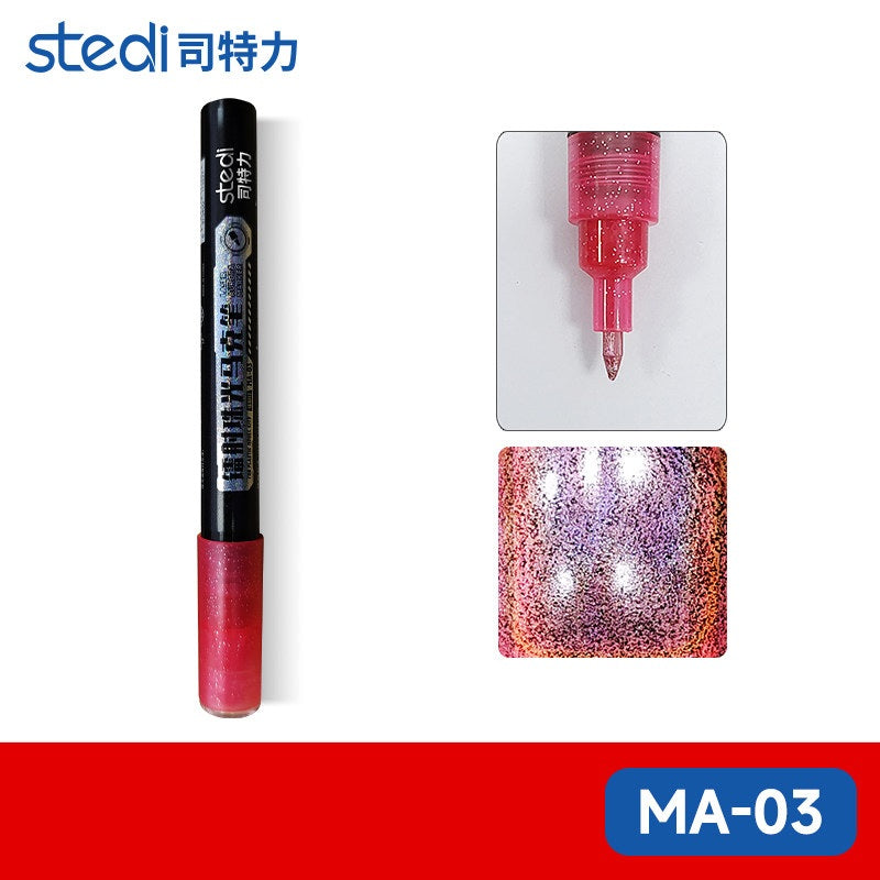 Stedi Holographic Pearlescent Model Markers, Water-Based, 2-Pack Red