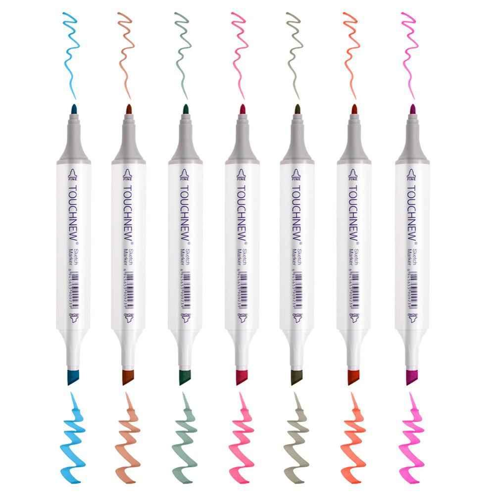 TOUCHNEW 60 Color Sketch Markers Animation Design Set with Carry Bag