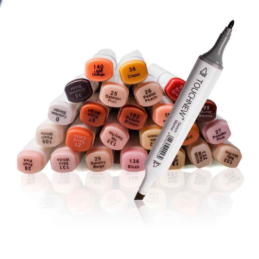 TOUCHNEW Marcadores de alcohol artísticos en tono de piel de 36 colores