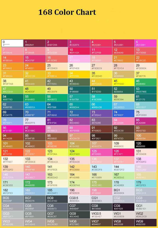 TOUCHNEW T8 Marcadores artísticos con alcohol, paquete a todo color de 168