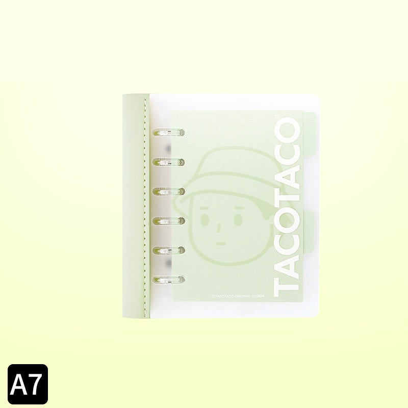 TACOTACO Soft-Cover 360° Flip A7 Loose-Leaf Notebook – Refillable Traveller’s Journal | 80 Sheets 100gsm + 4 Dividers | 125 × 145mm | 4-Colour Set