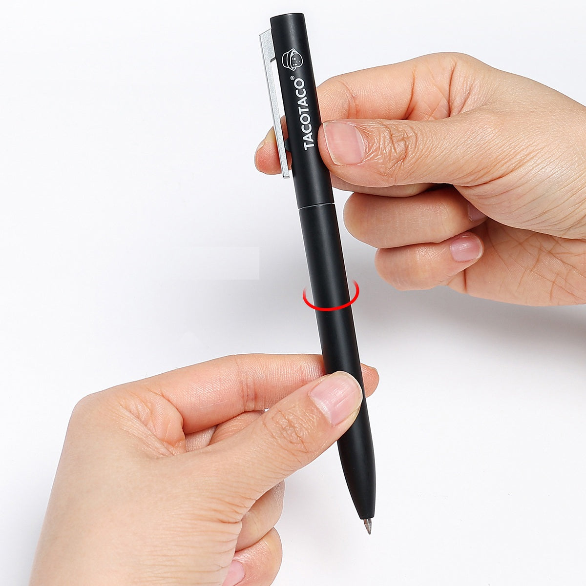TACOTACO Low Centre of Gravity Gel Pen Set – 4-Pen Collection | Quick-Dry Ink 0.5mm | 3-Colour Pen + Dual-Bead Click + Silent Click + Twist Advance | Student Exam Writing Set
