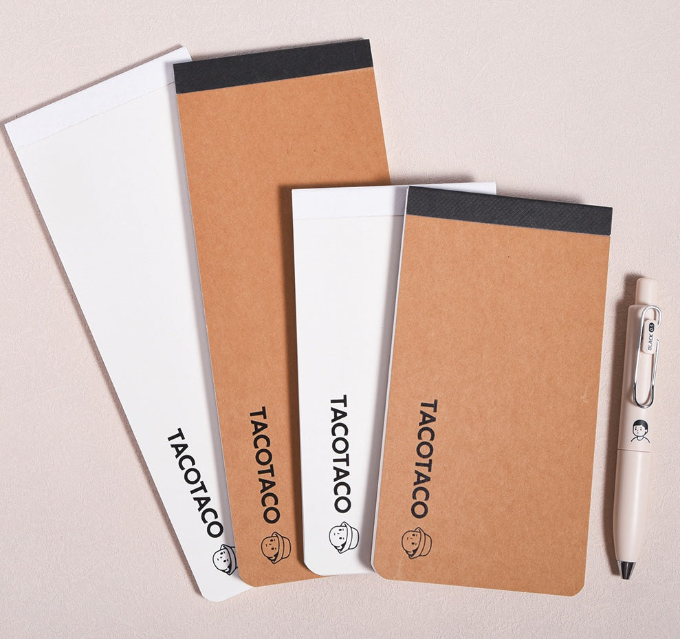 TACOTACO Wireless Glue-Bound Notebook Set | 180° Lay-Flat | Easy-Tear Pages | 4-Pack (2 Large + 2 Small)