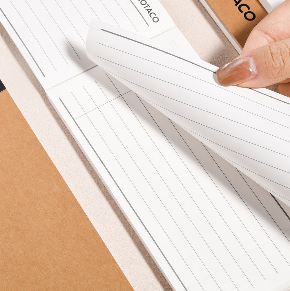 TACOTACO Wireless Glue-Bound Notebook Set | 180° Lay-Flat | Easy-Tear Pages | 4-Pack (2 Large + 2 Small)